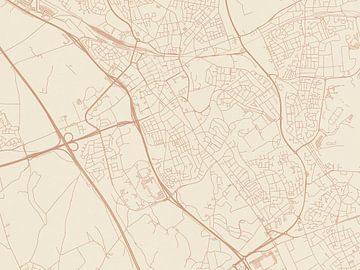 Kaart van Heerlen in Terracotta van Map Art Studio