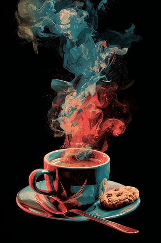 Koffie of Cappuccino abstracte illustratie