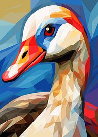 Veelhoekige eend Close-up van Art Kingdom