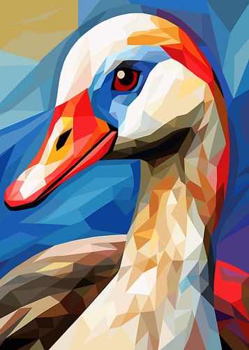 Veelhoekige eend Close-up