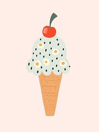 Daisy Ice Cream Cone – Whimsical Floral Dessert by StudioRemier