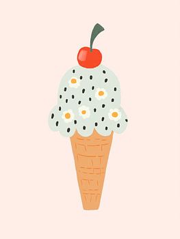 Daisy Ice Cream Cone – Whimsical Floral Dessert