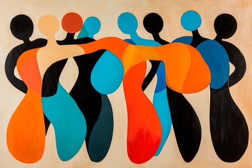 Kleurrijke gemeenschap - Abstracte figuren