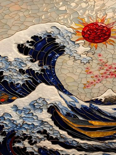 Uitzicht op de brekende golven