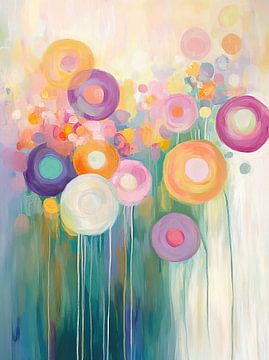 Blumengarten | Schwimmender Blumengarten von Wunderbare Kunst