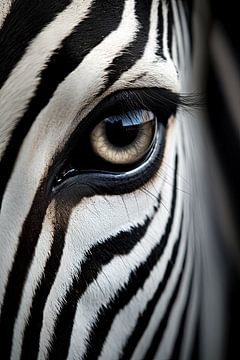 Zebra portret van Bert Nijholt