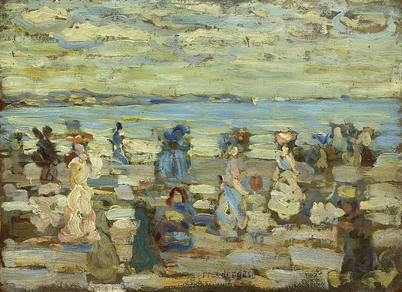 Scène Maurice Brazil Prendergast~Strand par finemasterpiece