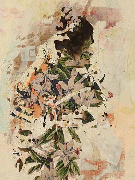 The lady with the flowers von Gabi Hampe