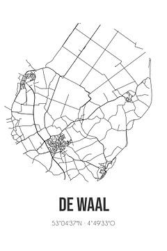 De Waal (North-Holland) | Map | Black and White by Rezona