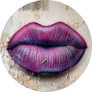 Lippen op de Muur. van Roman Robroek - Foto's van Verlaten Gebouwen