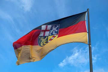 Flag Saarland by Richard Wareham