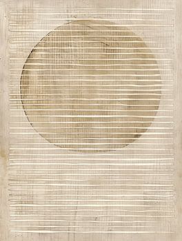 Modern und abstrakt in Erdtönen, Japandi-Stil