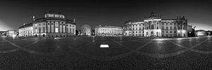 Berlin Bebeplatz - Panorama Schwarzweiss