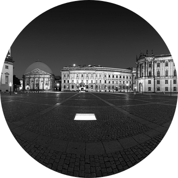 Berlijn Bebeplatz - Panorama zwart-wit van Frank Herrmann