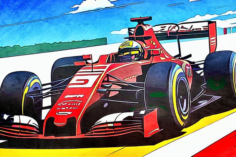 Racing driver, motif 1 by zam art