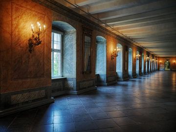 Castle corridor with beautiful light by BHotography