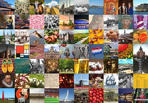 Pays-Bas typiques - collage d'images du pays et de l'histoire