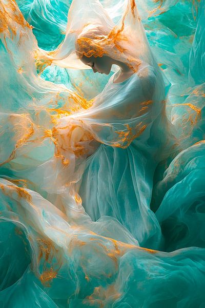 Floating elegance in a play of colours by Poster Art Shop