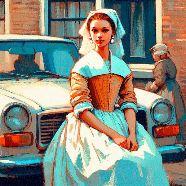 Ein Johannes Vermeer-Mädchen in der modernen Zeit. von Ineke de Rijk