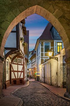 Oude binnenstad van Hildesheim, Duitsland van Michael Abid