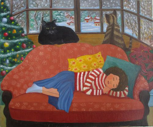 Chilling with my friends.