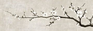 Bloemenschilderij Beige | Silent Harmony van Modern Collection