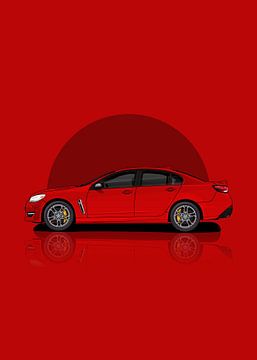 Art Car chevrolet ss red by D.Crativeart