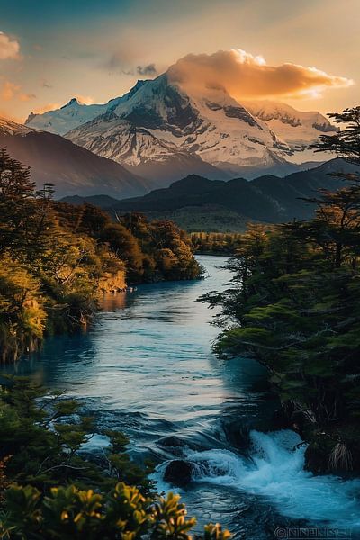 Glühender Himmel beim Marsch von fernlichtsicht