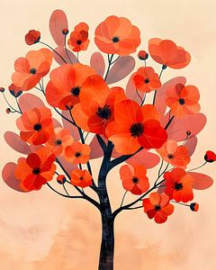 Illustration Blumen Baum