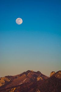 Vollmond über den Alpen