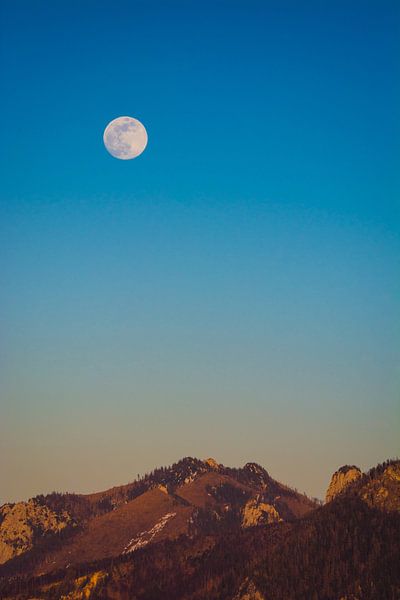 Full moon over the Alps by Martin Wasilewski