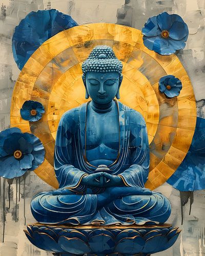Buddha Blau und Gold