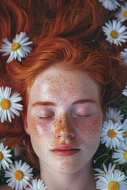 Beauté tranquille au ras des pâquerettes sur Poster Art Shop