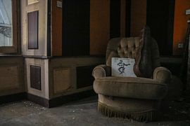 Chair with piano case by Wonderland of Decay