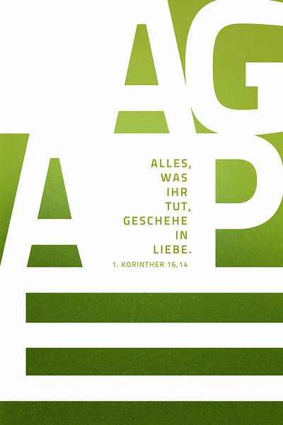 Jahreslosung 2024: Alles, was ihr tut, geschehe in Liebe. Motiv Agape von Jonathan Schöps | UNDARSTELLBAR.DE — Visuelle Gedanken zu Gott