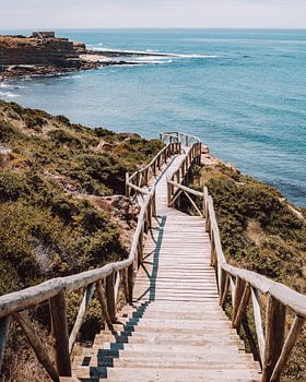Escalier vers la plage à Ericeira | Portugal | Village de surf