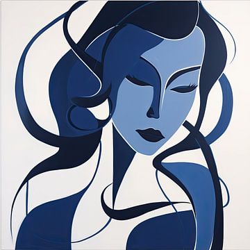Modern blue by ARTEO Paintings