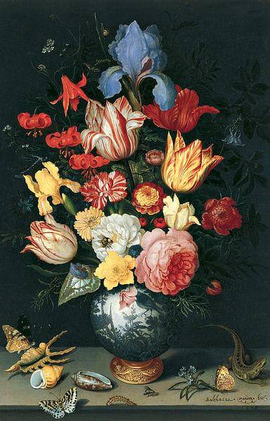 Balthasar van der Ast, Fleurs, coquillages et insectes par Des maîtres magistraux