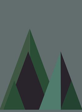 Yama - Grafisch abstract design van bergen in de Dolomieten van notARTificial