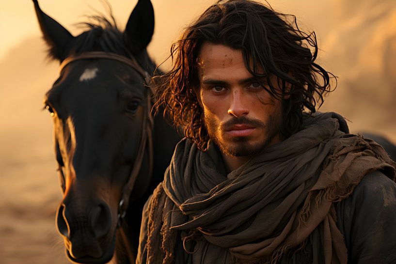 Bedouin in the desert by Heike Hultsch