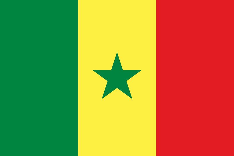 Flagge von Senegal von de-nue-pic