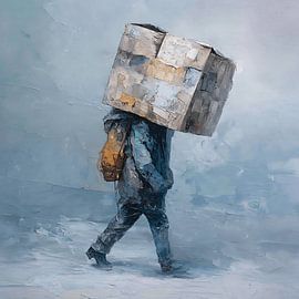 Surreal Broken Toy Bleeding Color Emotional Dark Concept Art Illustration by Aden Pink Studio