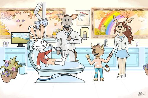 Kunstwerk: Beim Zahnarzt, Zahnarztpraxis