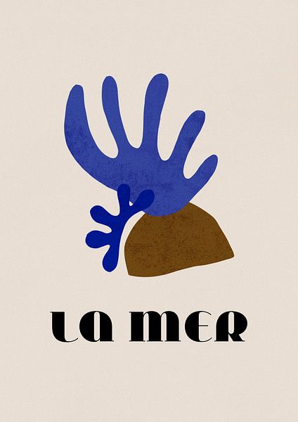 La Mer Abstract Ocean Poster No. 01 par Dirkie Nell