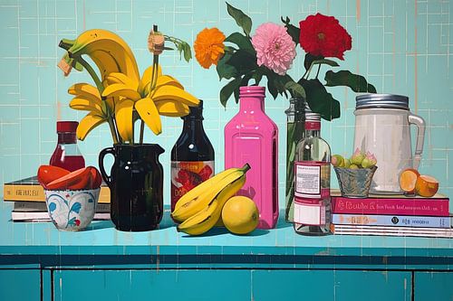 Bezaubernder Tanz der Farben | Moderne Stilllebenmalerei