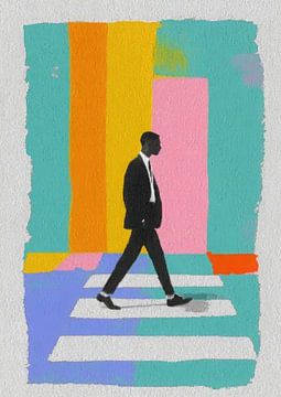 Minimalist street illustration by Niklas Maximilian