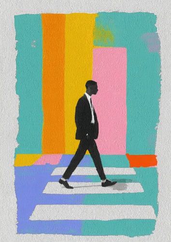 Minimalist street illustration by Niklas Maximilian