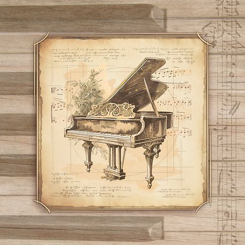 Vintage pianokunst voor pianospelers, pianist