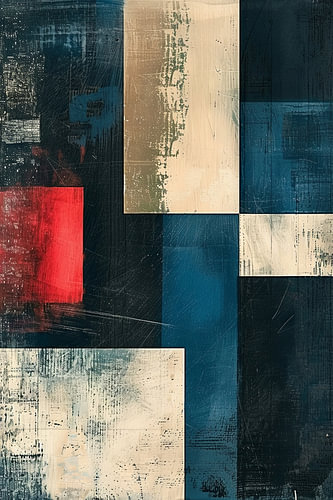 Abstracte geometrie in retro kleuren