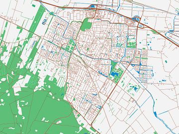 Kaart van Veenendaal in de stijl Urban Ivory van Map Art Studio